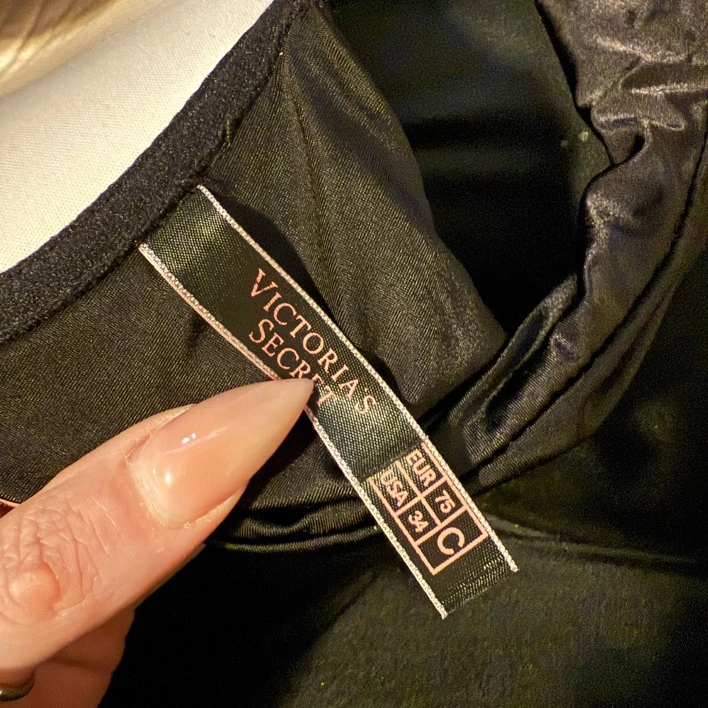 2/$50 VS Black Bra with Rhinestone Detail - Picture 3 of 4